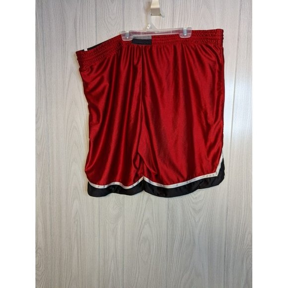 Nike Basketball Reversible Shorts Black Red Nylon Drawstring Men's NO TAG - Picture 4 of 7